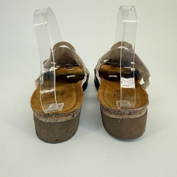 Naot Sandy Sandals Women's 10 41 Leather Floral Rhinestone Slip On Wedge Comfort - Picture 5 of 11